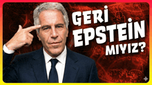 a man in a suit and tie is pointing at his forehead with the words geri epstein miyiz