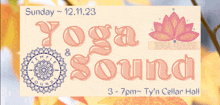 a yoga and sound event is taking place on sunday 12.11.13