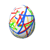 a colorful ball with a white background and a few lines on it