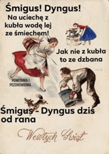 a poster in a foreign language says smigus dyngus