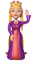 a cartoon princess is wearing a purple dress and a crown