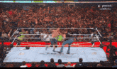 a wrestling match is being shown on peacock tv