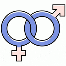 a male and female symbol are connected together