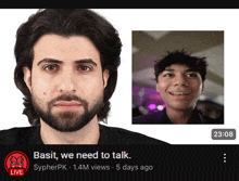 a screenshot of basit we need to talk on sypherpk