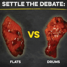 a debate between flats and drums is being displayed