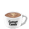 a cup of hot chocolate with cotton candy on it