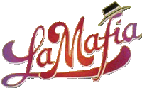 a logo for la mafia with a black hat on it