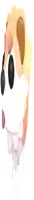 a close up of a hamster 's head with a pink tongue sticking out on a white background .