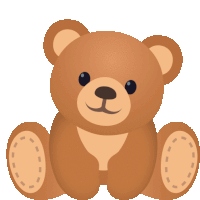 a brown teddy bear is sitting down with a white background