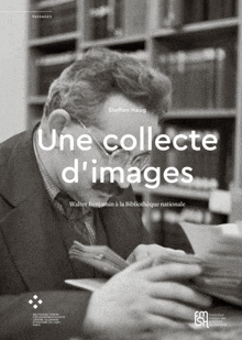 a book called une collecte d' images shows a man reading a book