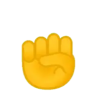 a yellow hand making a peace sign with the fingers