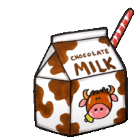 a carton of chocolate milk with a cow on the front