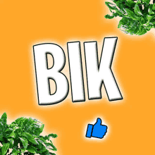 a sign that says bik with a blue thumbs up