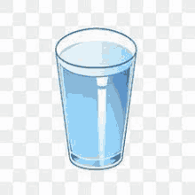 a glass of water is shown on a checkered background .