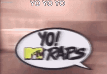 a speech bubble with the words yo yo yo written on it