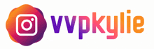 a logo for vypkylie has a instagram logo