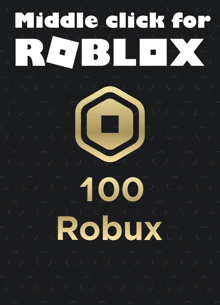 a poster that says middle click for roblox