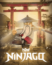 a ninjago poster shows a man with a sword