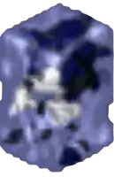 a blurred image of a purple cube with a white border