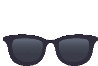 a pair of sunglasses with black lenses on a white background