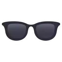 a pair of sunglasses with black lenses on a white background