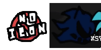 a logo for no leon next to a picture of a cartoon character