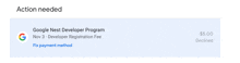 a screen shot of a google nest developer program