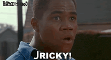 a man with a surprised look on his face says " jricky "