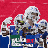 nyj vs buf is being advertised on a poster