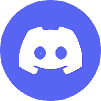 a discord icon in a blue circle