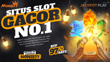 an advertisement for situs slot gacor number one