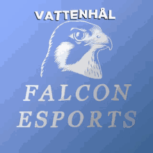 a logo for vattenhal falcon esports with an eagle