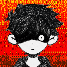 a black and white drawing of a person with a choker around their neck