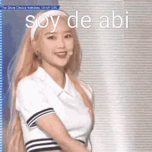 the show choice nominee oh my girl says soy de abi on the bottom