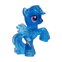 a blue pony with wings and a lightning bolt on its back
