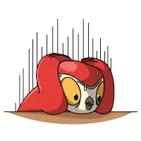 a cartoon of an owl covering its head with its arms