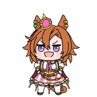 a cartoon drawing of a cat with purple eyes and a crown on her head