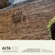 a brick wall with alta voz written on it