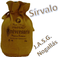 a bottle of ron anejo pampero aniversario is wrapped in a brown bag