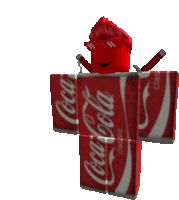 a cartoon character is wearing sunglasses and holding a can of coca cola