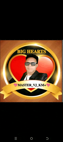 a picture of a man in a big hearts emblem