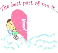 a pink heart with the letter u inside of it