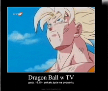 a picture of a cartoon character with the words dragon ball w tv on the bottom