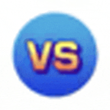 a blue circle with the words `` vs '' on it