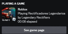 a screenshot of a game called roblox playing rectifiadores legendarios by legendary rectifiers