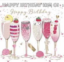 a birthday card that says happy irthday kim o.