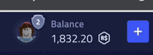 a person 's balance is 1,832.20 dollars