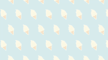 a pattern of ice cream cones against a blue background