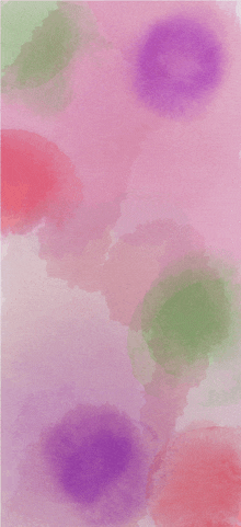 a pink background with purple and green spots on it