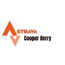 a logo for strava cooper berry shows an orange triangle